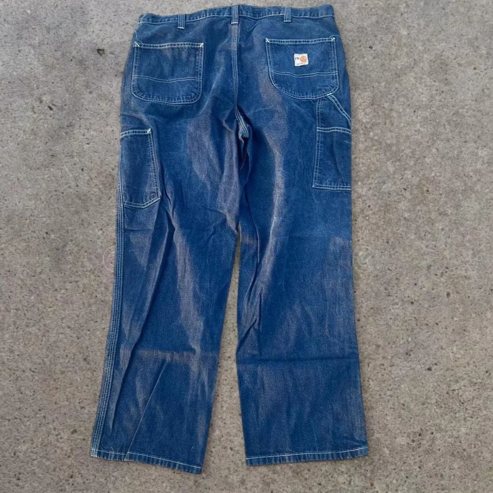 Men's Carhartt FR Work Jeans Blue Denim ARC 2 NFPA 2112 Flame Resistant 40x30